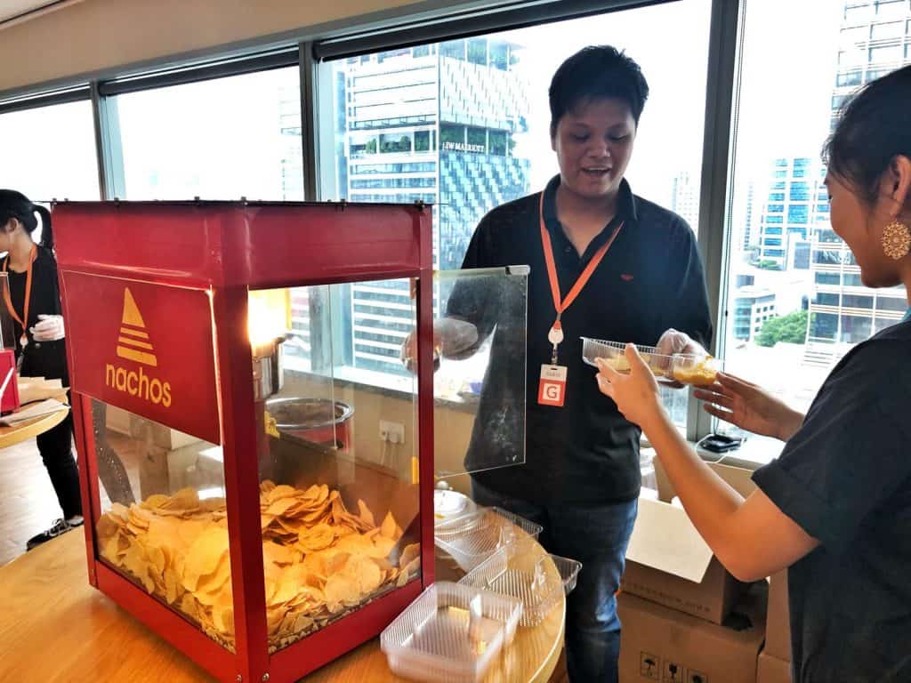 Nacho Cheese Chips Live Station Rental Singapore