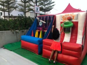 Inflatable Game Booth Kids Playing Basketball