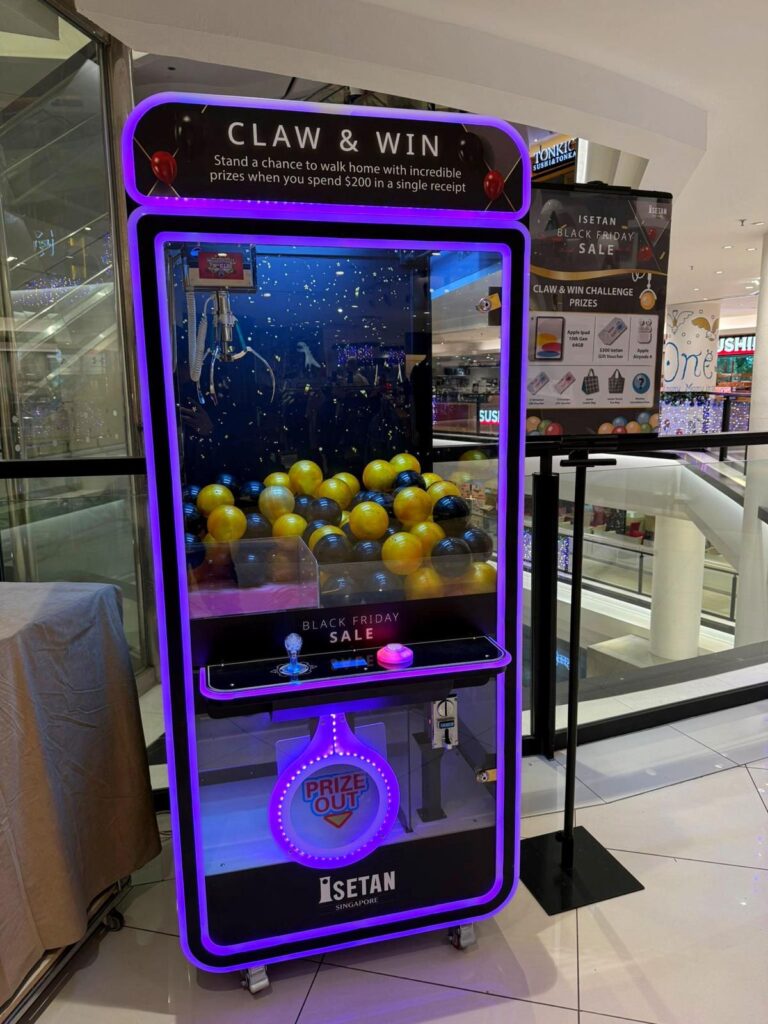 LED Glass Claw Machine for Rent