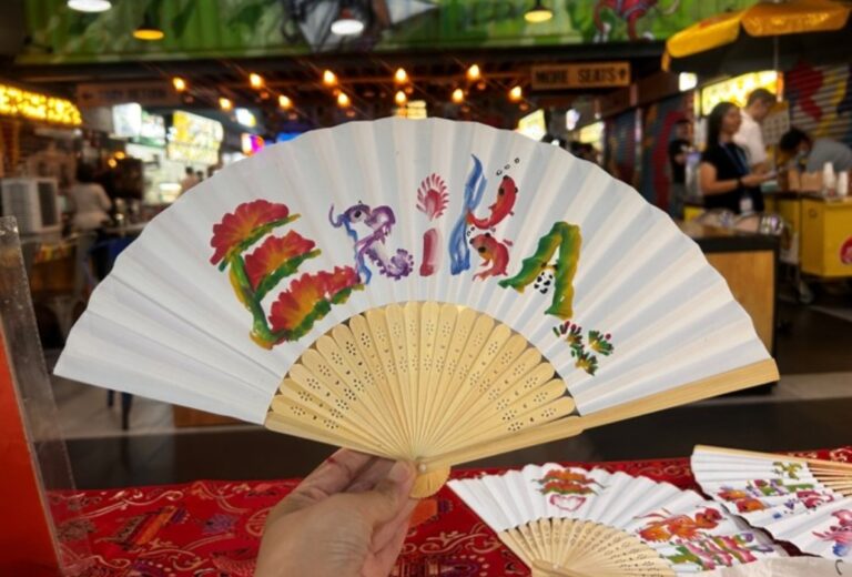 Calligraphy on Fan Artist