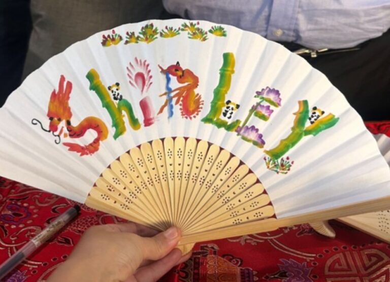 Calligraphy on Fan Artist Singapore