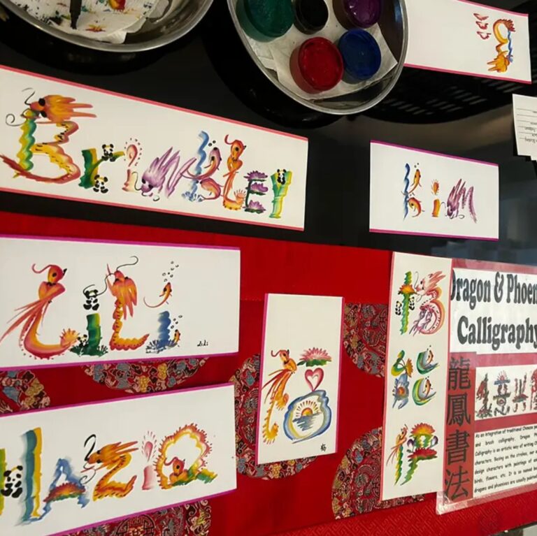 Chinese Rainbow Calligraphy Hire for Events
