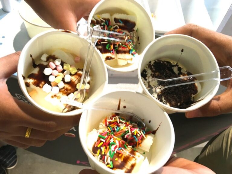 Fried Ice Cream Roll Station